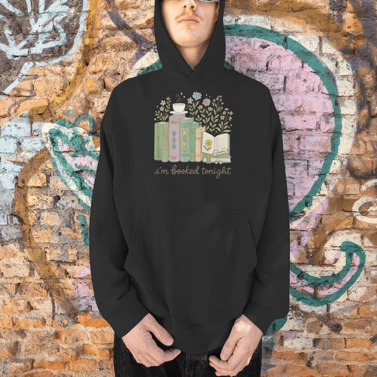 I'm Booked Tonight Cozy Floral Book Lover Graphic Men Hoodie I'm Booked Tonight Cozy Floral Book Lover Graphic Men Hoodie
