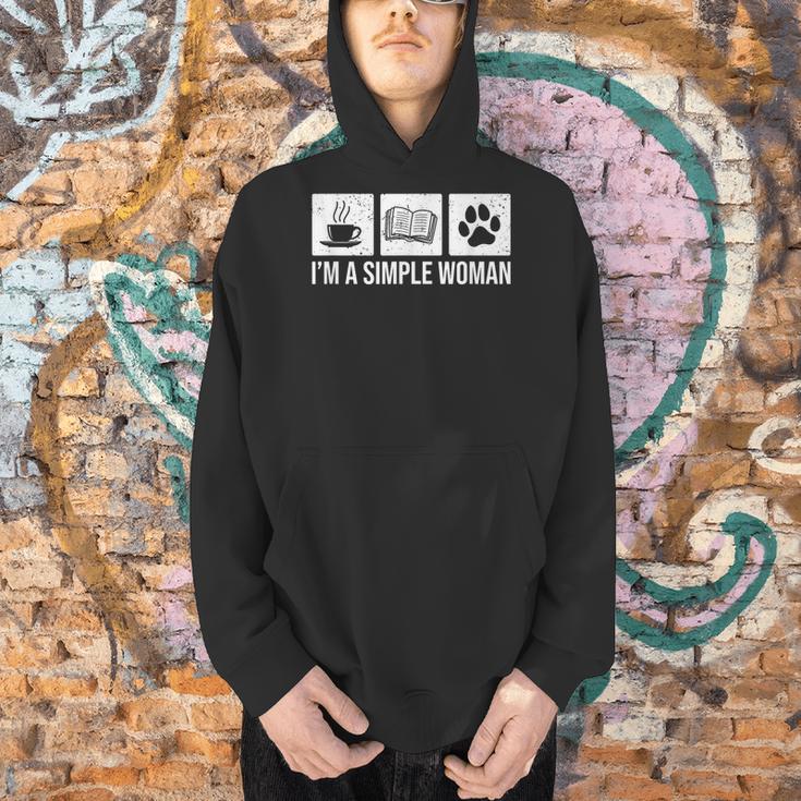 I'm A Simple Woman Tea Books & Dogs Reading Lover Men Hoodie