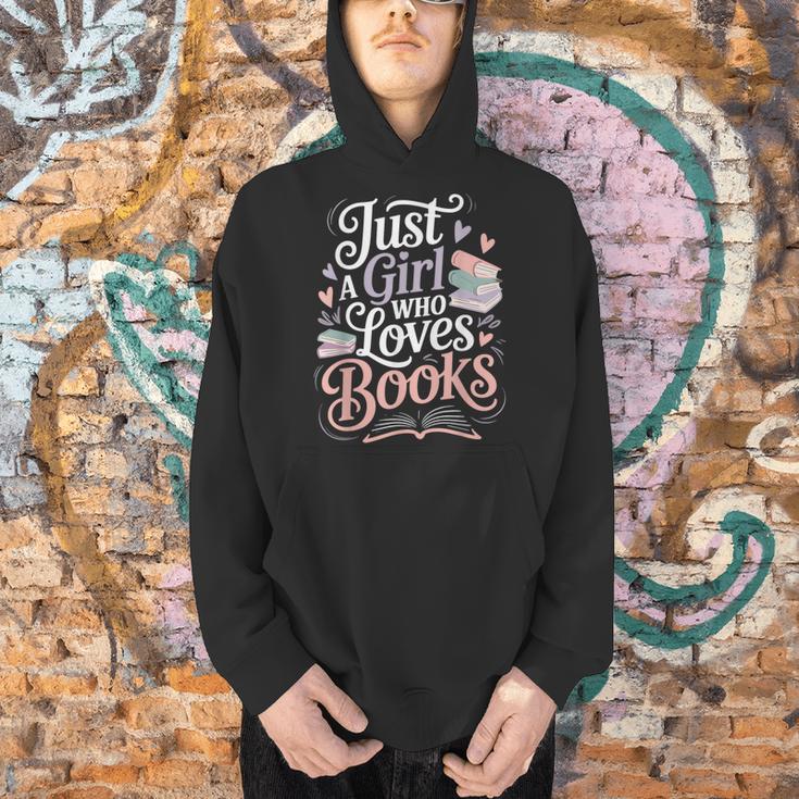 Just a Girl Who Loves Books Cute Bookish Reading Lover Men Hoodie Just a Girl Who Loves Books Cute Bookish Reading Lover Men Hoodie