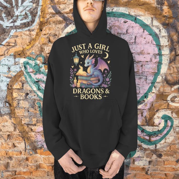 Just a Girl Who Loves Cute Dragons And Books Men Hoodie