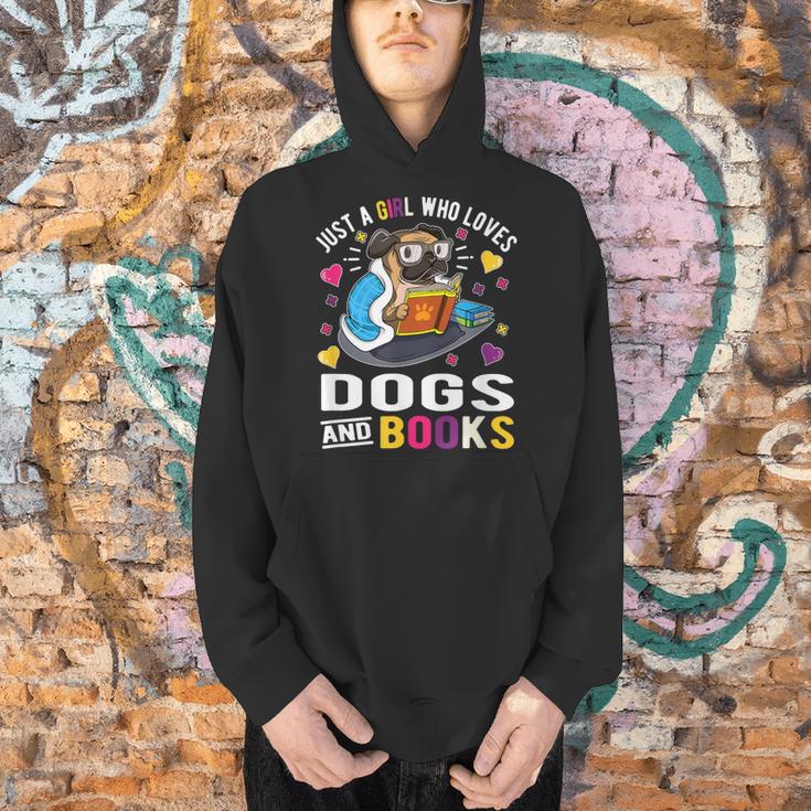 Just A Girl Who Loves Dogs And Books Men Hoodie