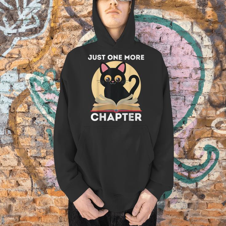 Just One More Chapter Cute Cat Reading Book For Reader Men Women Kids Men Hoodie