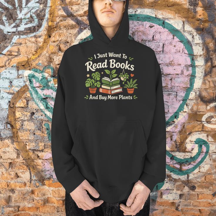 I Just Want To Read Books And Buy More Plants Men Hoodie