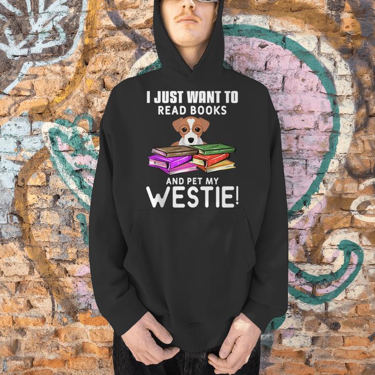 I Just Want To Read Books And Pet My Westies Men Hoodie I Just Want To Read Books And Pet My Westies Men Hoodie
