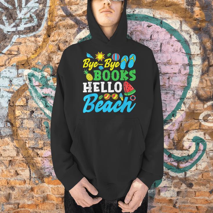 Last Day Of School Bye Bye Books Hello Beach Men Hoodie