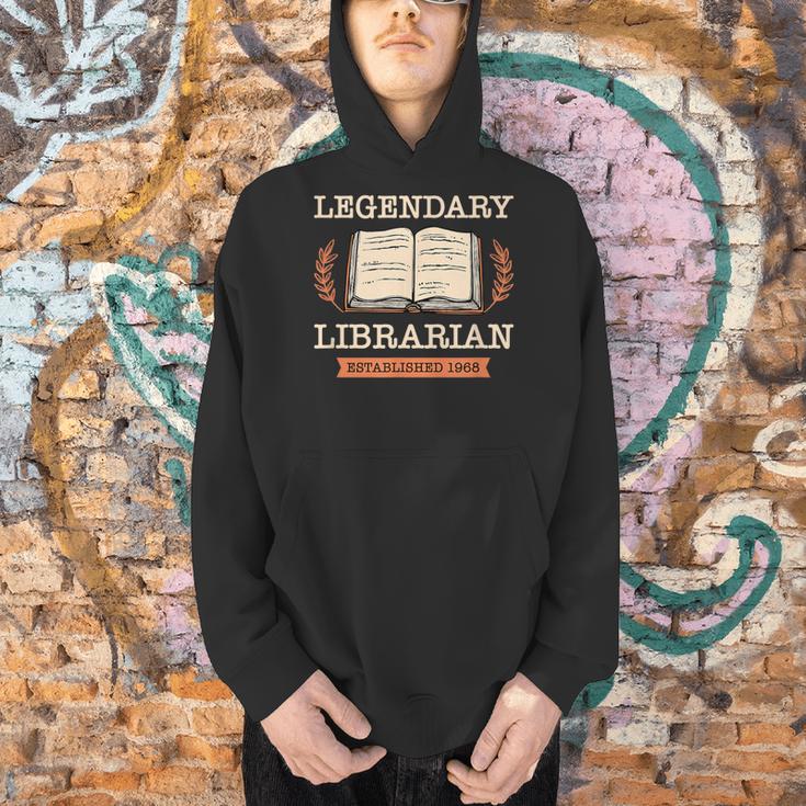 Legendary Librarian Established 1968 Library Book Birthday Men Hoodie Legendary Librarian Established 1968 Library Book Birthday Men Hoodie