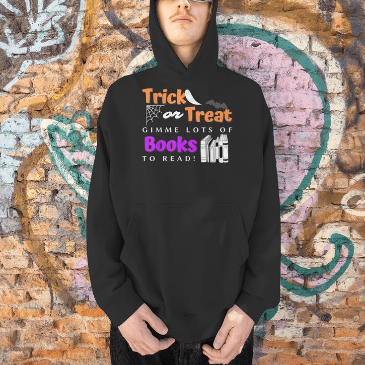 Librarian Halloween Trick Or Treat Bat & Books Men Hoodie