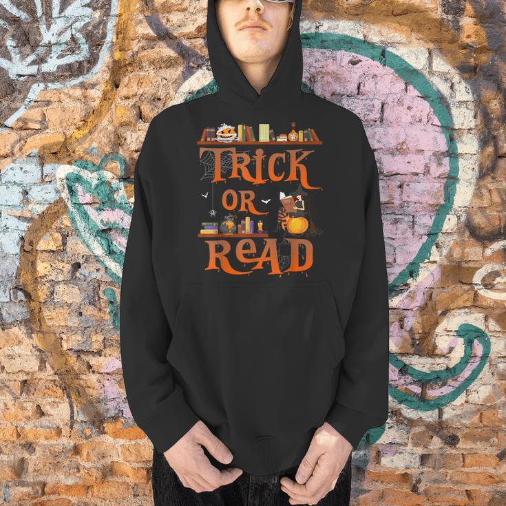 Librarian Trick Or Read Library Event Halloween Book Lovers Men Hoodie Librarian Trick Or Read Library Event Halloween Book Lovers Men Hoodie