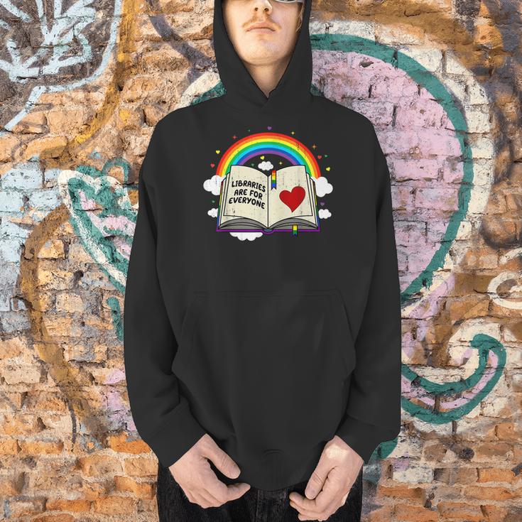 Libraries Are For Everyone Book Ally Gay Pride LGBTQ Month Men Hoodie