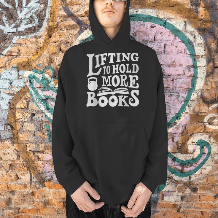 Lifting To Hold More Books Reading Reader Workout Lovers Men Hoodie