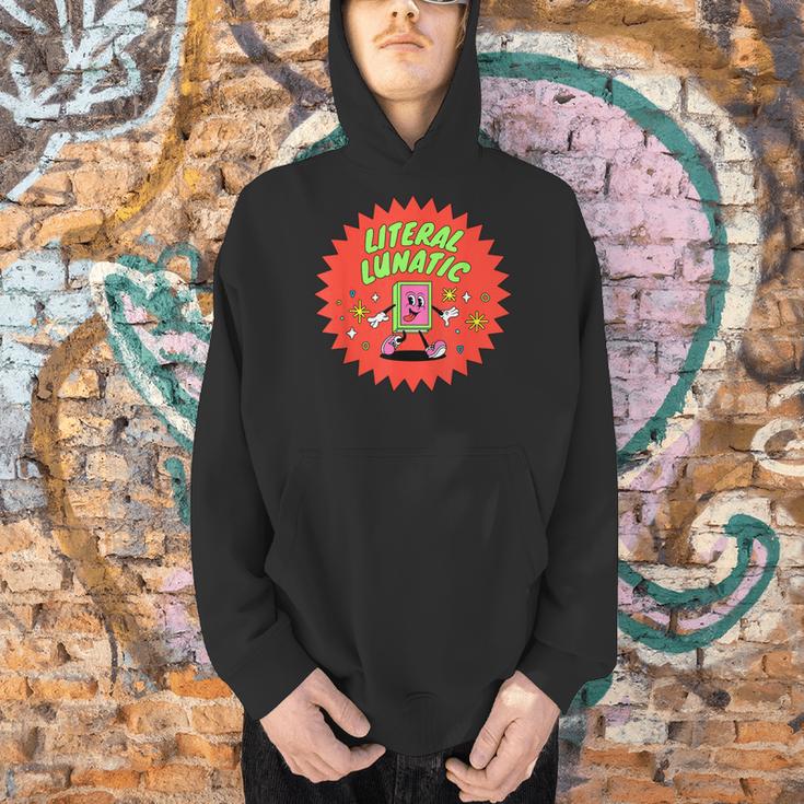 Literal Lunatic Book Lovers Library Readers & Teachers Men Hoodie Literal Lunatic Book Lovers Library Readers & Teachers Men Hoodie