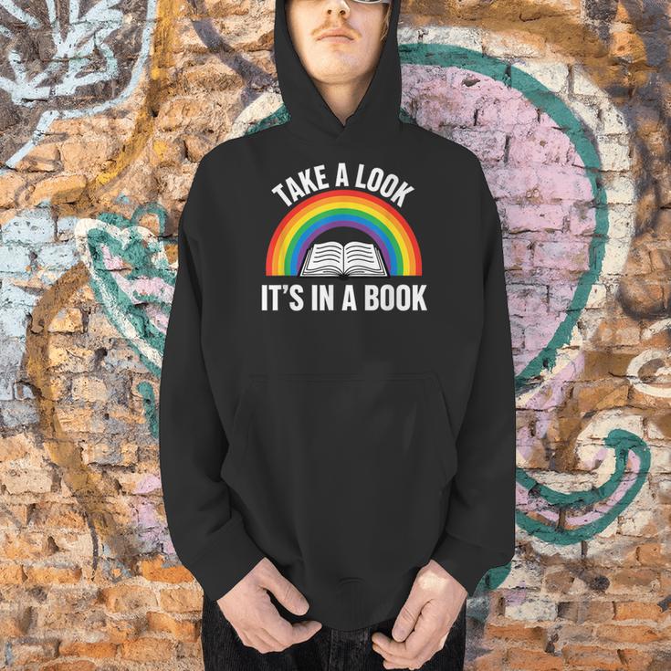 Take A Look It's In A Book Rainbow Reading Literary Men Hoodie Take A Look It's In A Book Rainbow Reading Literary Men Hoodie
