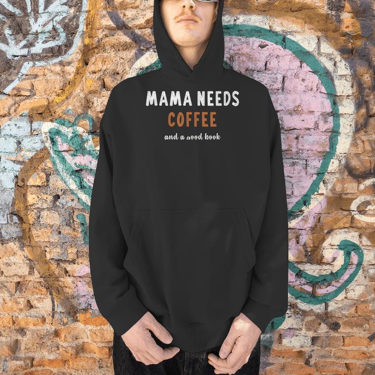 Mama Needs Coffee And a Good Book Bookish Mom Reading Men Hoodie