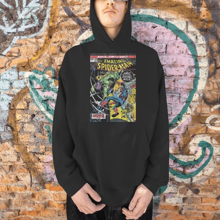 Marvel Comics Spider-Man And Hulk Retro Comic Book Cover Men Hoodie Marvel Comics Spider-Man And Hulk Retro Comic Book Cover Men Hoodie