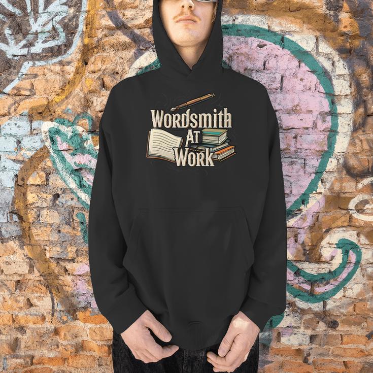 Wordsmith At Work Vintage Writer & Author Pen Book Lover Men Hoodie
