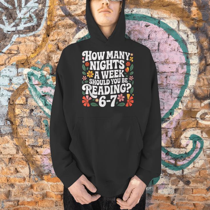 How Many Nights A Week Should You Be Reading 6-7 Books Men Hoodie How Many Nights A Week Should You Be Reading 6-7 Books Men Hoodie