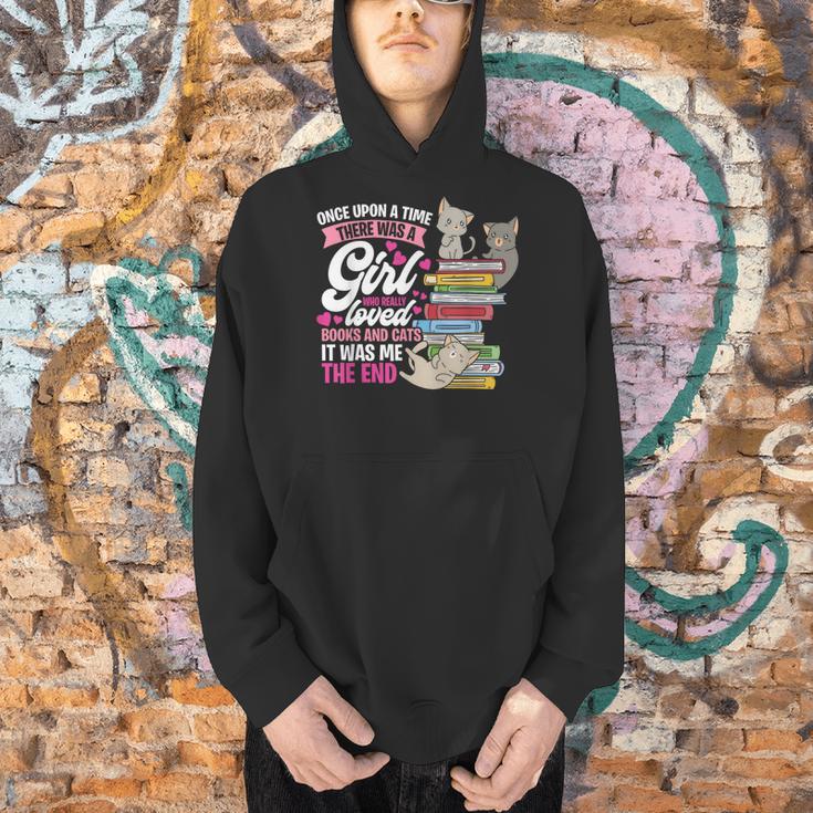 Once Upon A Time There Was A Girl Who Loved Books And Cats Men Hoodie Once Upon A Time There Was A Girl Who Loved Books And Cats Men Hoodie