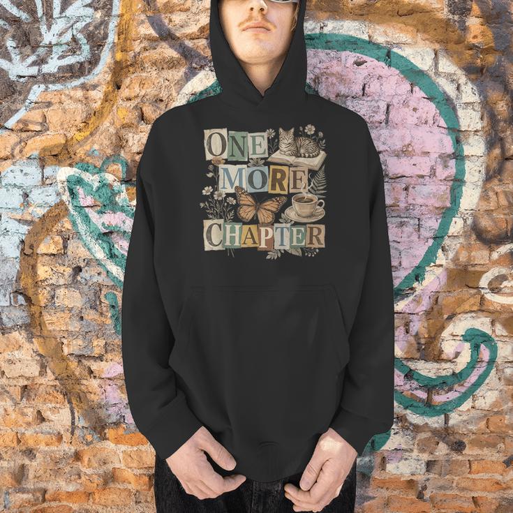 One-More Chapter Vintage Bookish Collage Book Lover Reading Men Hoodie