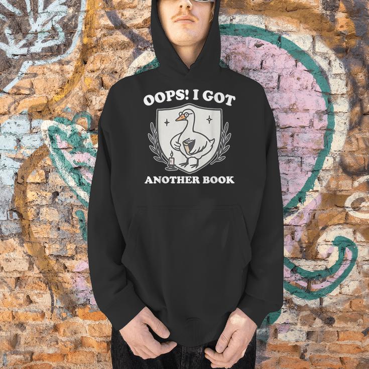 Oops I Got Another Book Books Lover Goose Quote Men Hoodie