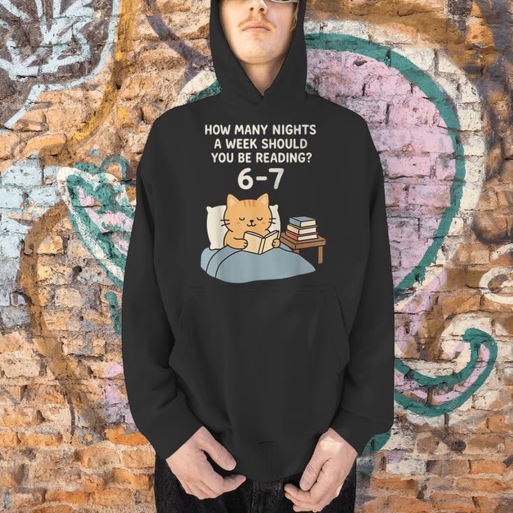 Orange Cat Reading Book 67 Six Seven Meme Men Hoodie