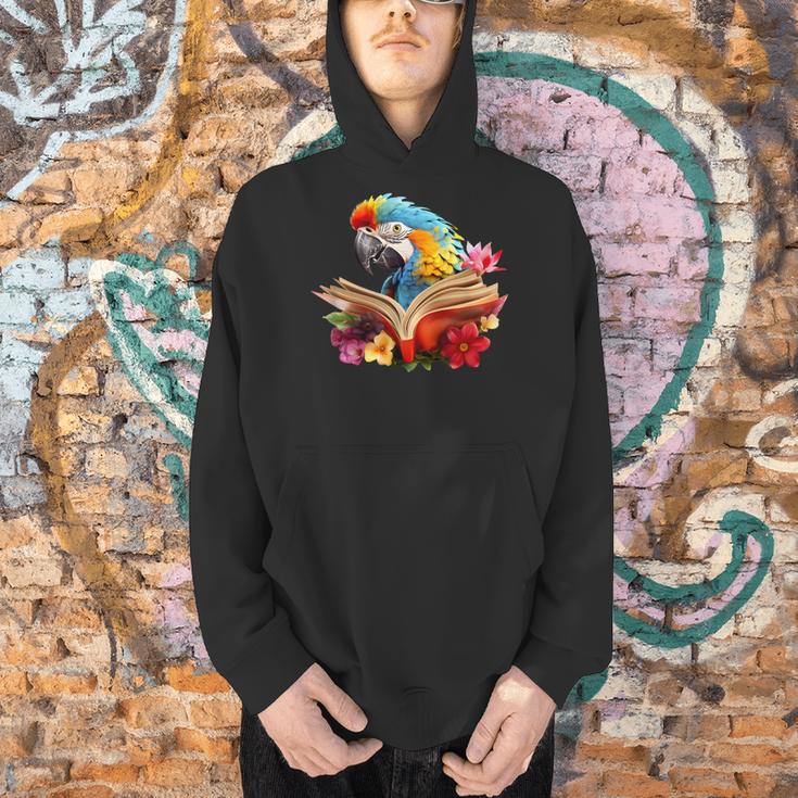 Parrot Reading Book Men Hoodie