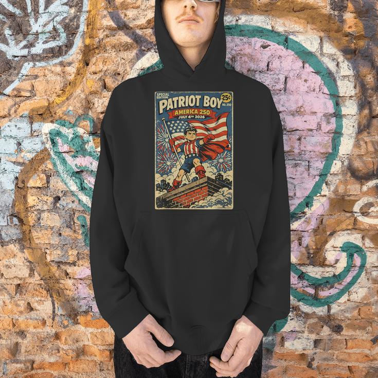 Patriot Boy America 250 July 4th 2026 Comic Book Style Shirt Men Hoodie