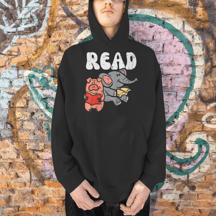 Pig Elephant Reading Cute Book Lover Bookworm Boys Girls Kid Men Hoodie Pig Elephant Reading Cute Book Lover Bookworm Boys Girls Kid Men Hoodie
