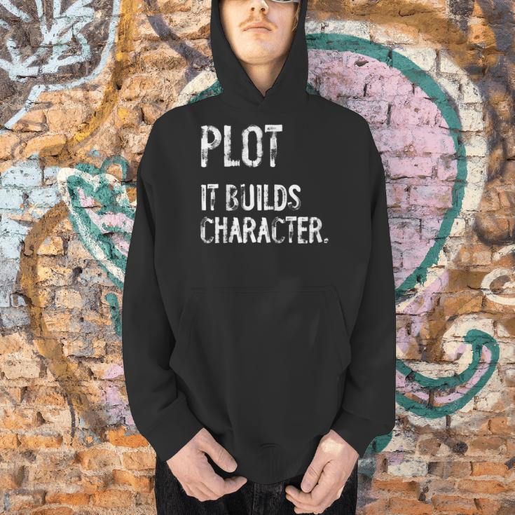 Plot It Builds Character Book English Teacher Reading Men Hoodie