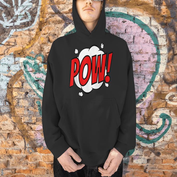 POW Comic Art Book Superhero Bubble Cartoon T-Shirt Men Hoodie