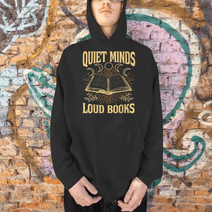 Quiet Minds Loud Books Introvert Reader Book Lover Men Hoodie