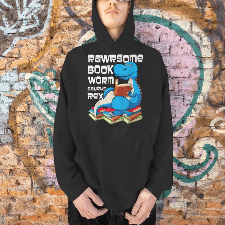 Rawrsome Bookworm Dinosaur T-Rex Book Reading Boys Men Hoodie Rawrsome Bookworm Dinosaur T-Rex Book Reading Boys Men Hoodie