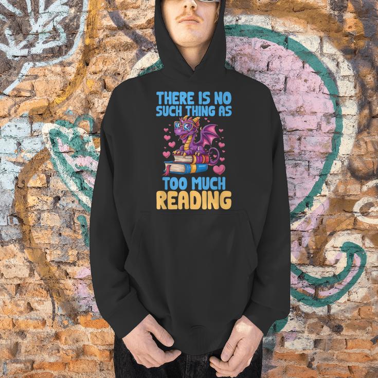 There Is No Such Thing As Too Much Reading Books Dragon Men Hoodie
