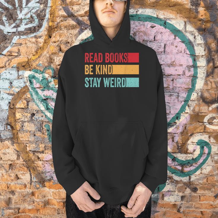Read Books Be Kind Stay Weird Bookish Nerd Worm Lover Men Hoodie