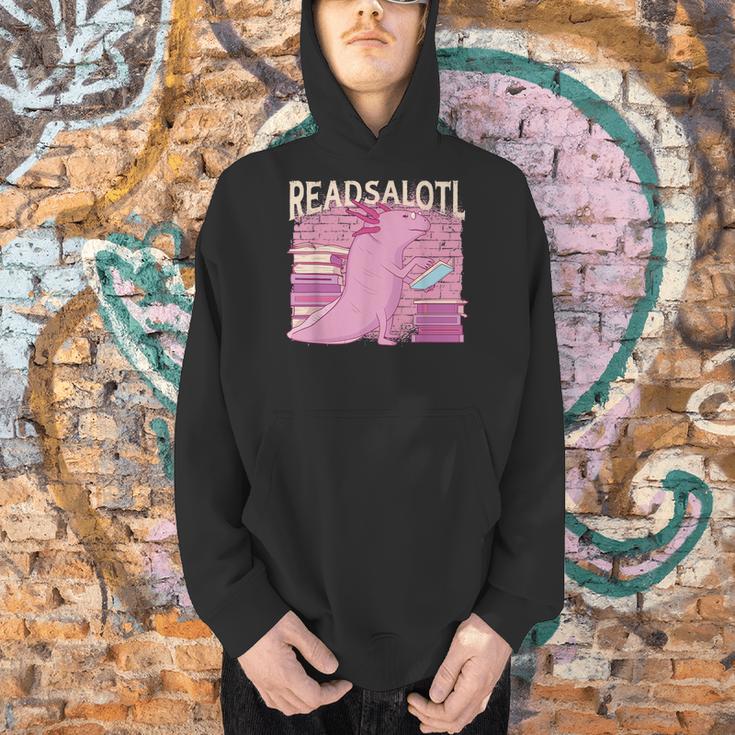 READALOTL Read A Lot AXOLOTL Reader Books Axolotls Meme Men Hoodie