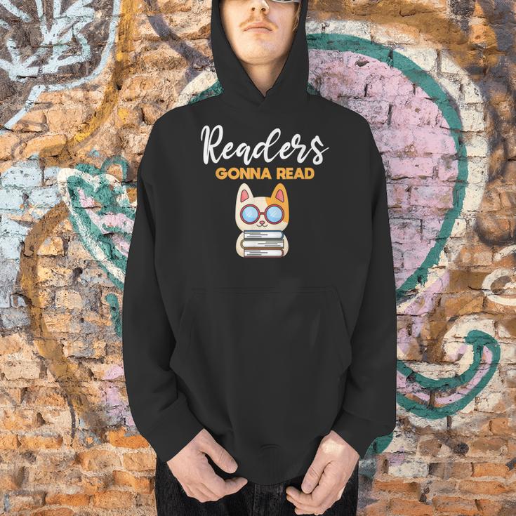 Readers Gonna Read Cat & Book Lover Men Hoodie