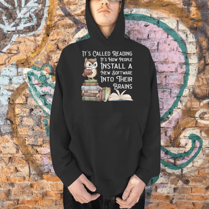 Reading Books Stimulates The Imagination Software For Brains Men Hoodie