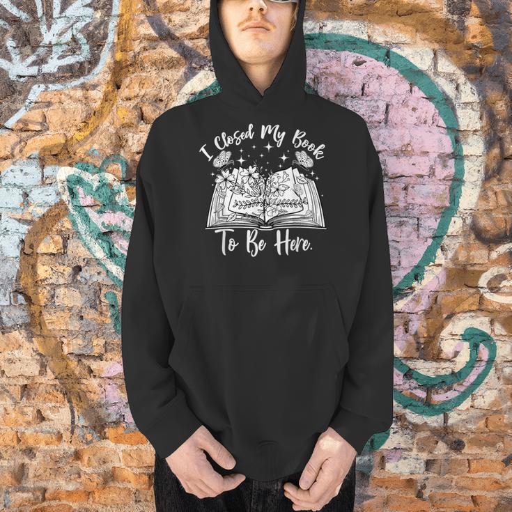 Reading Closed My Book To Be Here Bookworm Bookish Men Hoodie