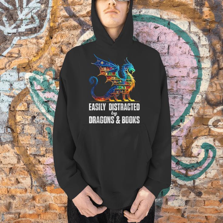 Reading Lover Easily Distracted By Dragons And Books Dragon Men Hoodie Reading Lover Easily Distracted By Dragons And Books Dragon Men Hoodie
