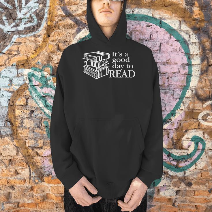Reading Men Women Kids Books It's A Good Day To Read Men Hoodie