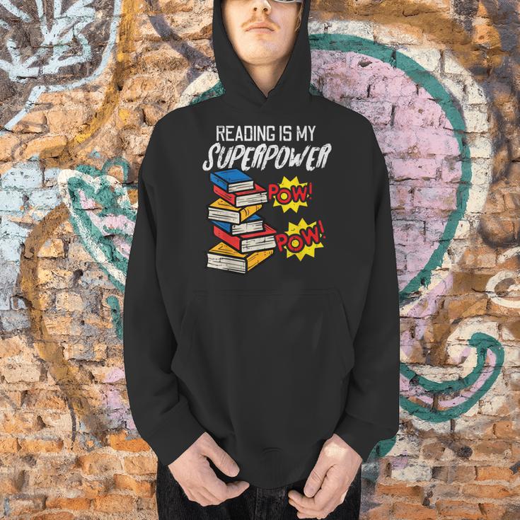 Reading Is My Superpower Book Lover Bookworm Librarian Men Hoodie