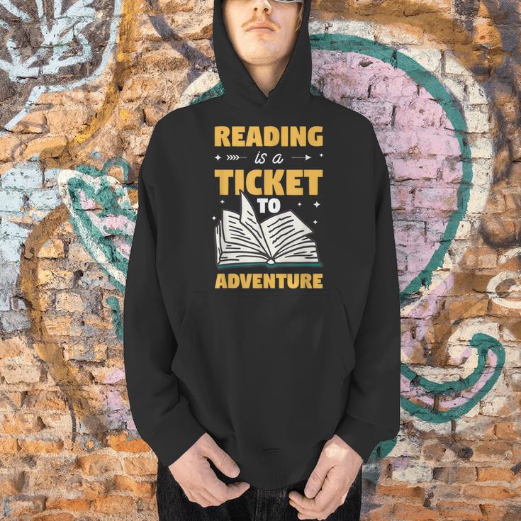 Reading Is A Ticket To Adventure Book Reader Lover Bookworm Men Hoodie