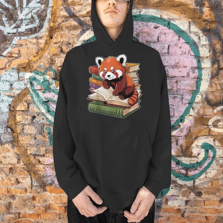 Red Panda Reading Book Animal Bookworm Men Hoodie