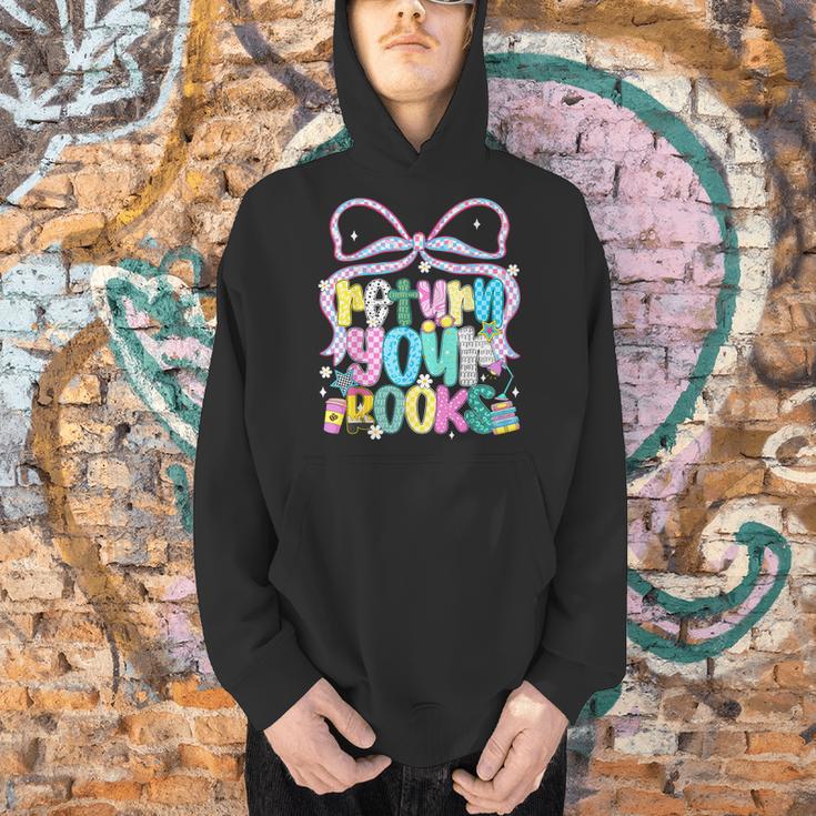 Return Your Books End School Year School Librarian Teacher Men Hoodie