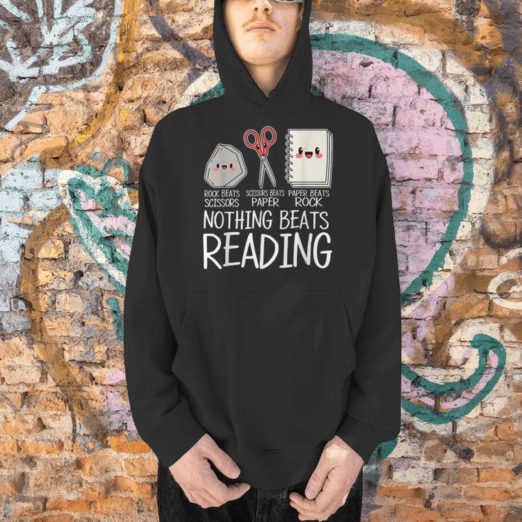 Rock Paper Scissors Nothing Beats Reading Book Lover Humor Men Hoodie Rock Paper Scissors Nothing Beats Reading Book Lover Humor Men Hoodie