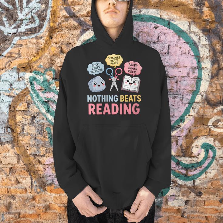 Rock Paper Scissors Nothing Beats Reading Book Lover Men Hoodie Rock Paper Scissors Nothing Beats Reading Book Lover Men Hoodie