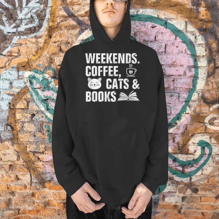 Weekends Coffee Cats And Books Men Hoodie