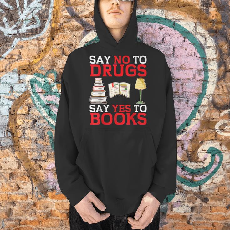 Say No To Drugs Say Yes To Books Red Ribbon Week Awareness Men Hoodie Say No To Drugs Say Yes To Books Red Ribbon Week Awareness Men Hoodie