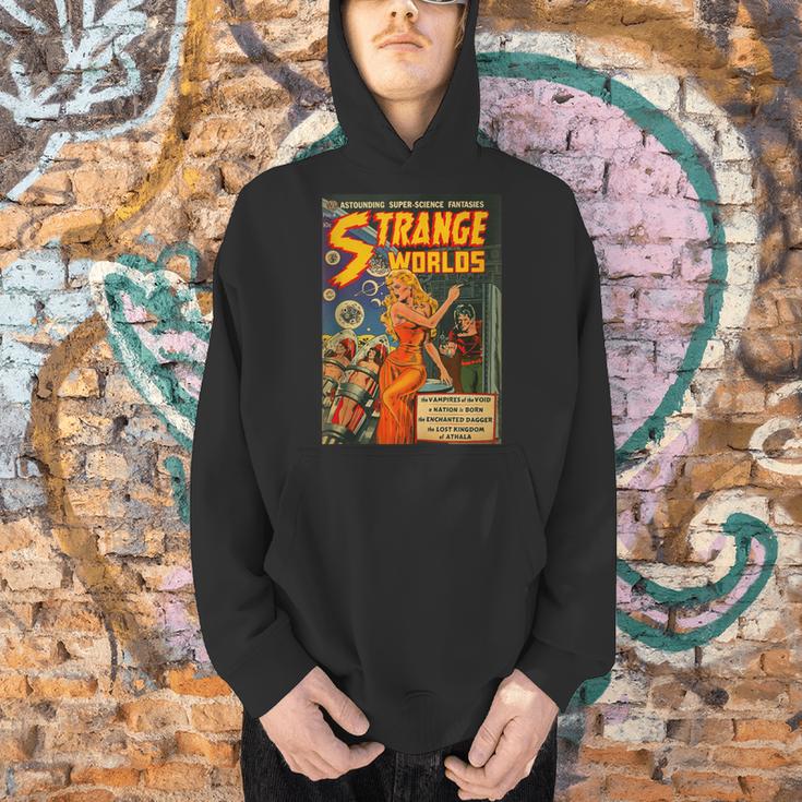 Sci Fi Pin Up Girl Science Fiction Vintage Horror Comic Book Men Hoodie