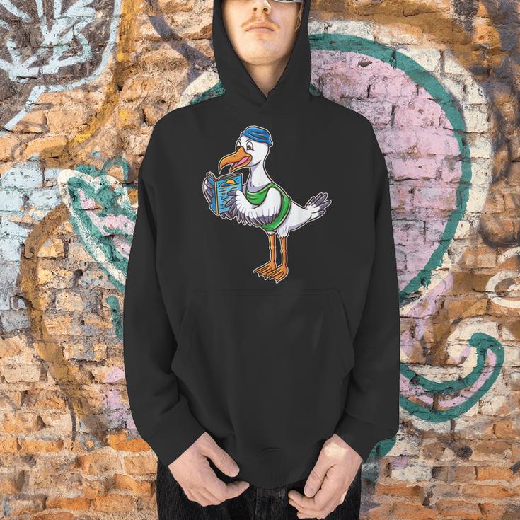 Seagull Reading Book Librarian Men Hoodie Seagull Reading Book Librarian Men Hoodie
