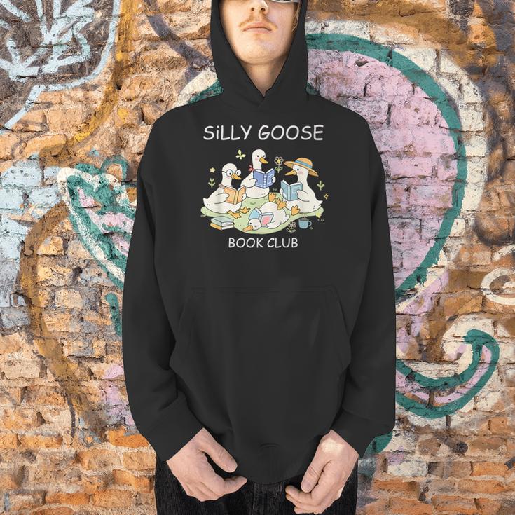 Silly Goose-Book Club Goose Reader Lover Bookish Men Hoodie